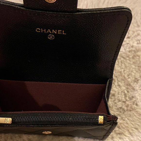NWT - Chanel Classic Card Holder Wallet Black Caviar Gold Hardware - Picture 2 of 11